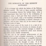 The Romance of the Hebrew Alphabet
