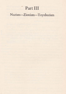 Nazism-Zionism-Toynbeeism