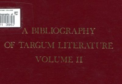 Targum Literature by Bernard Grossfeld