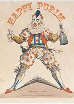Purim. Happy Clown. Lechaim