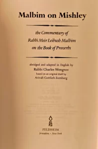 Malbim on Mishley