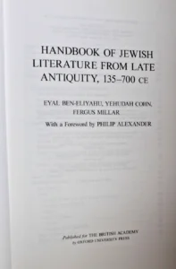 Handbook of Jewish Literature