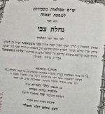 נחלת צבי - טבלאות יבמות. Yevamot Nachalat Tzvi Charts And Diagrams. Eshkol