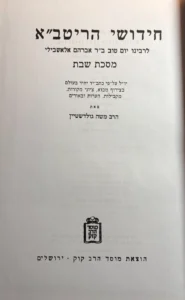 חידושי הריטב"א שבת
