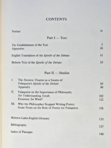 Falaquera’s Epistle of the Debate: An Intro to Jewish Philosophy. Steven Harvey